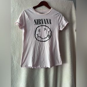 Nirvana Pink Kids Large Tee Shirt
